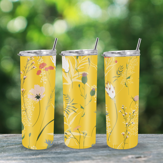 Blooming Bliss: Chic Floral Tumbler