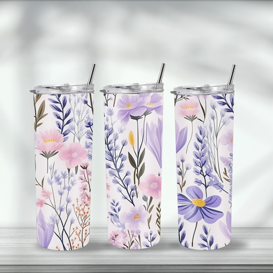 Floral Elegance: Stylish Tumbler for Delightful Drinks